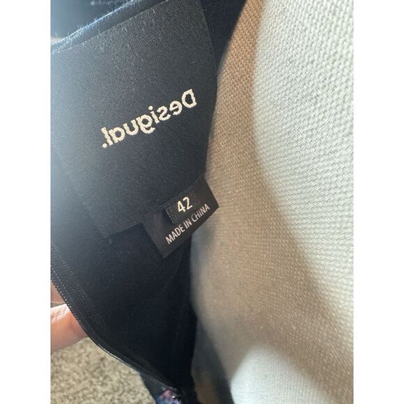 Desigual Multicolored Long Midi Dress Art To Wear Designer Size 42 - Picture 4 of 6